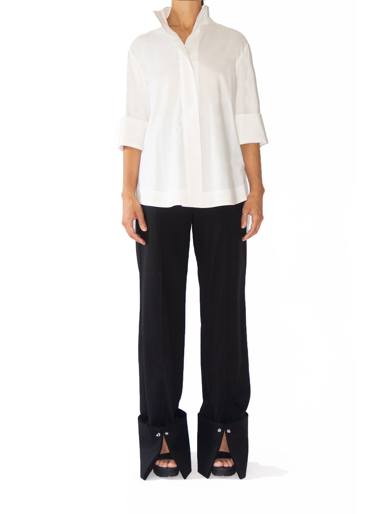 Releve Fashion Port Zienna White Maria Cupro Organic Cotton Top Sustainable Luxury Fashion Conscious Clothing Ethical Designer Brand Eco Design Innovative Materials Purchase with Purpose Shop for Good