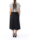Releve Fashion Port Zienna Black Minilog Double-Layered Asymmetric Skirt Sustainable Luxury Fashion Conscious Clothing Ethical Designer Brand Eco Design Innovative Materials Purchase with Purpose Shop for Good