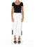 Seam Cropped Trousers, White / Black