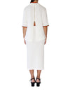 Releve Fashion Port Zienna White Soho Organic Cotton Waffle Knit Skirt Sustainable Luxury Fashion Conscious Clothing Ethical Designer Brand Eco Design Innovative Materials Purchase with Purpose Shop for Good