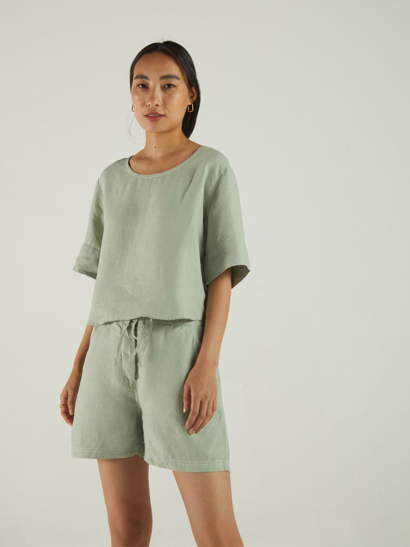 Releve Fashion Reistor Light Olive Sunkissed Summer Muse Set Ethical Designer Brand Sustainable Fashion Conscious Clothing Purchase with Purpose Shop for Good