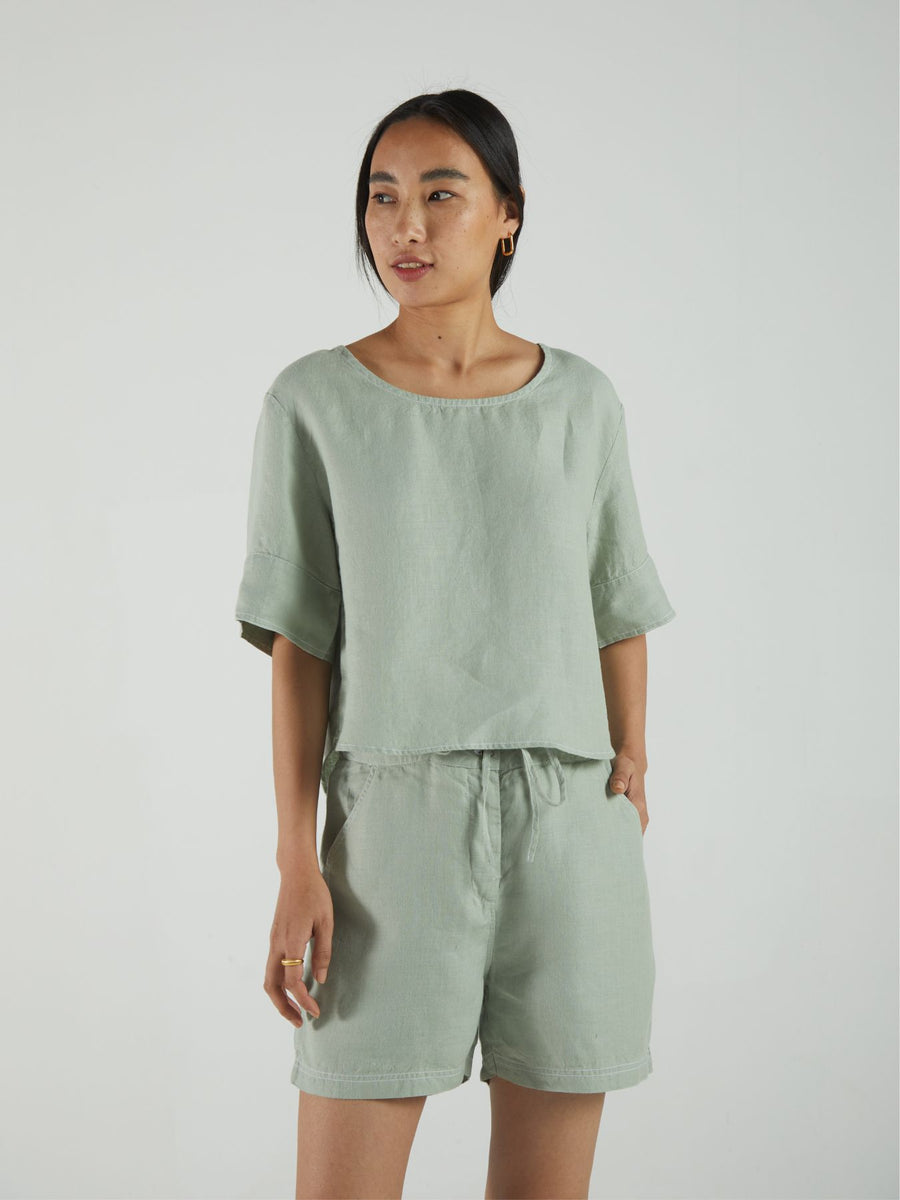 Releve Fashion Reistor Light Olive Sunkissed Summer Muse Set Ethical Designer Brand Sustainable Fashion Conscious Clothing Purchase with Purpose Shop for Good