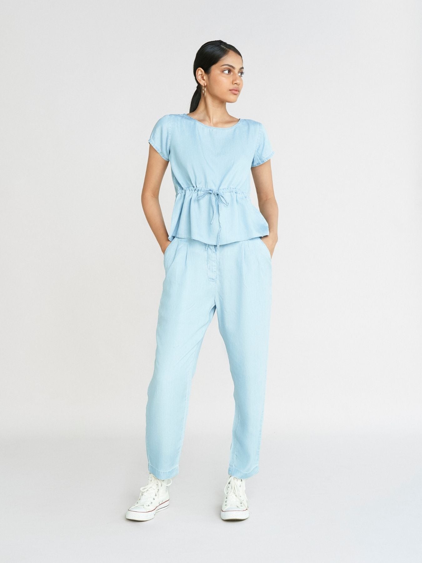 Releve Fashion Reistor Blue A Sweet Escape Top Ethical Designer Brand Sustainable Fashion Conscious Clothing Purchase with Purpose Shop for Good