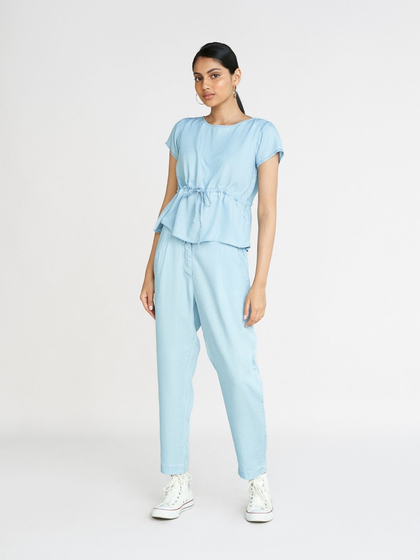 Releve Fashion Reistor Blue A Sweet Escape Top Ethical Designer Brand Sustainable Fashion Conscious Clothing Purchase with Purpose Shop for Good