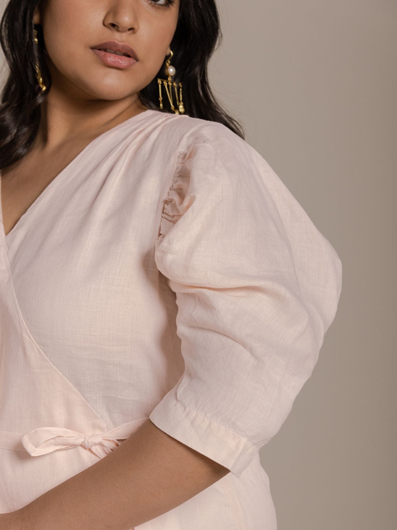 Releve Fashion Reistor Pink Butterflies On the Beach Wrap Top Ethical Designer Brand Sustainable Fashion Conscious Clothing Purchase with Purpose Shop for Good