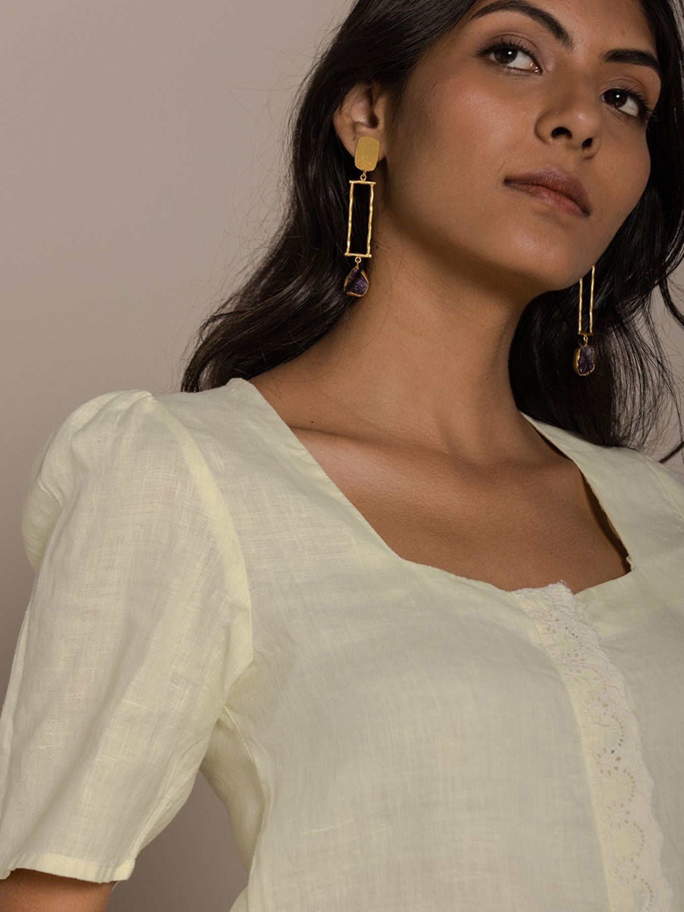 Releve Fashion Reistor Lemon Cherry Chapstick Kisses 1/2 Sleeves Top Ethical Designer Brand Sustainable Fashion Conscious Clothing Purchase with Purpose Shop for Good