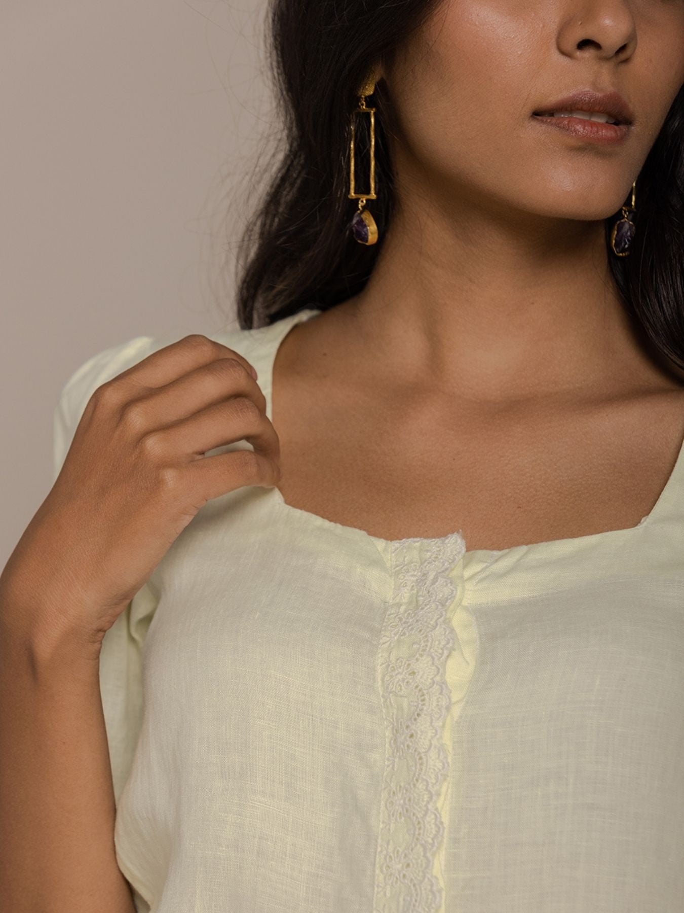 Releve Fashion Reistor Lemon Cherry Chapstick Kisses 1/2 Sleeves Top Ethical Designer Brand Sustainable Fashion Conscious Clothing Purchase with Purpose Shop for Good