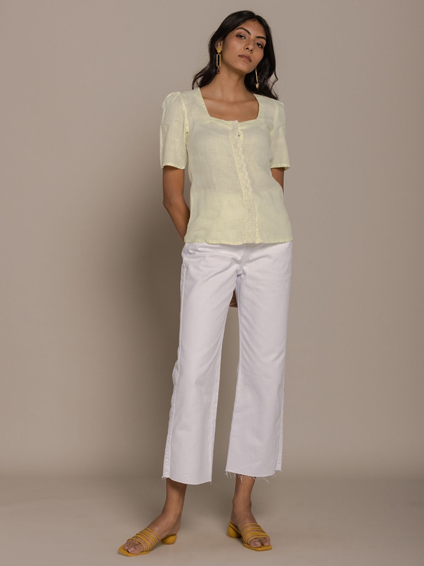 Releve Fashion Reistor Lemon Cherry Chapstick Kisses 1/2 Sleeves Top Ethical Designer Brand Sustainable Fashion Conscious Clothing Purchase with Purpose Shop for Good