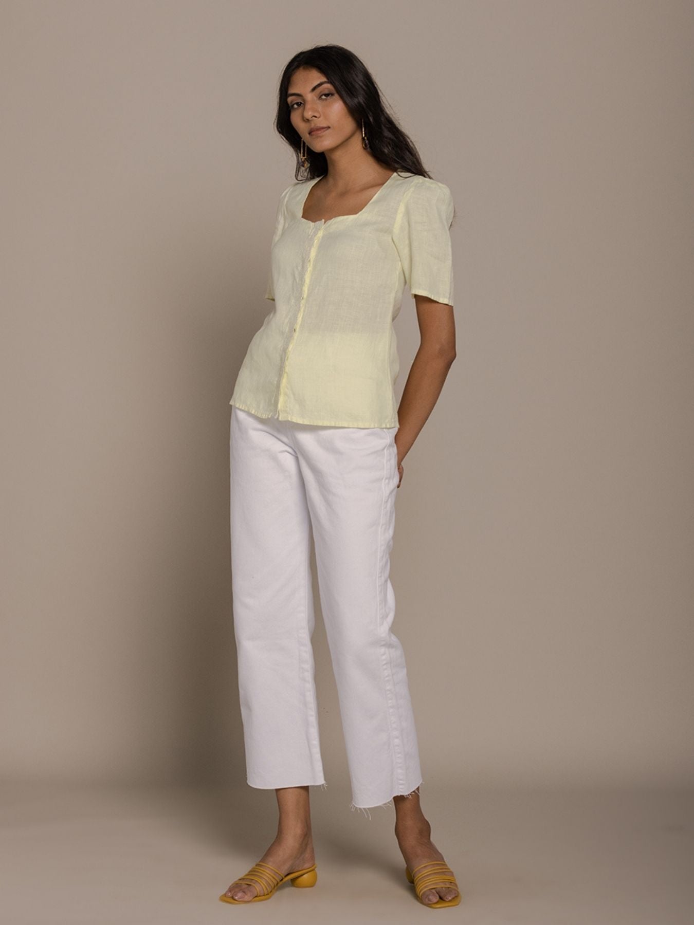 Releve Fashion Reistor Lemon Cherry Chapstick Kisses 1/2 Sleeves Top Ethical Designer Brand Sustainable Fashion Conscious Clothing Purchase with Purpose Shop for Good