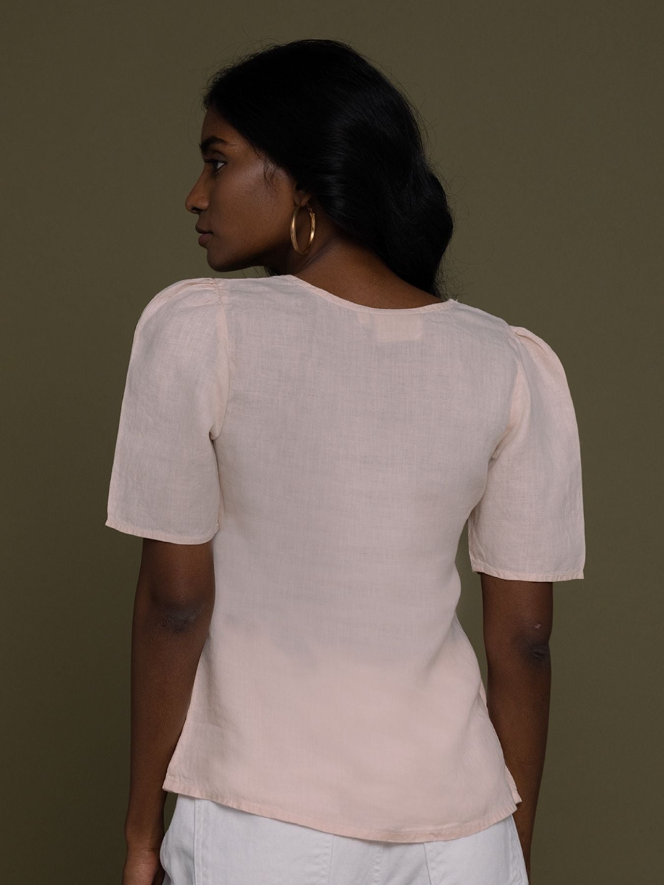 Releve Fashion Reistor Pink Cherry Chapstick Kisses 1/2 Sleeves Top Ethical Designer Brand Sustainable Fashion Conscious Clothing Purchase with Purpose Shop for Good