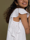 Releve Fashion Reistor White On the Summer Mood Top Ethical Designer Brand Sustainable Fashion Conscious Clothing Purchase with Purpose Shop for Good