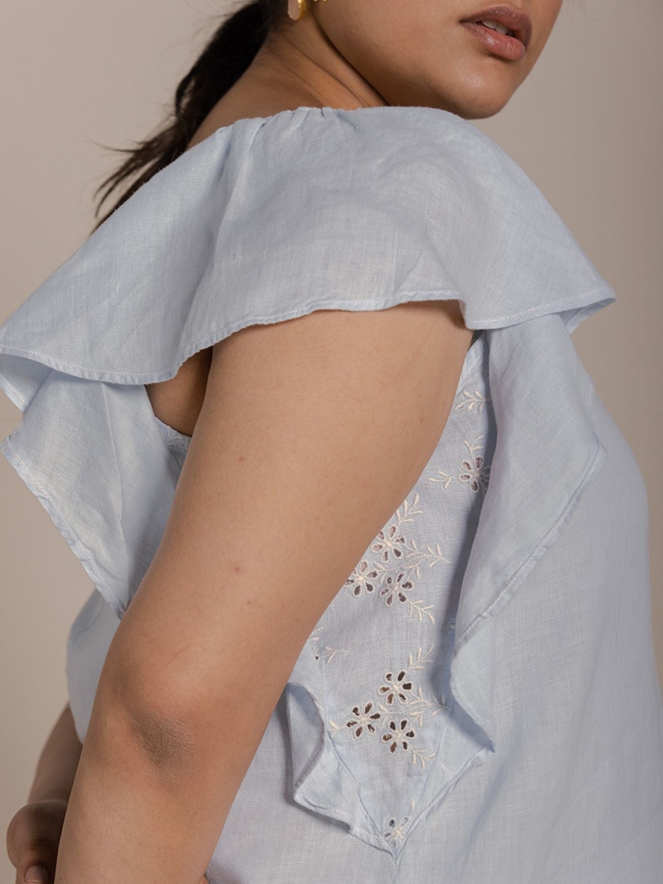 Releve Fashion Reistor Blue In the Summer Mood Top Ethical Designer Brand Sustainable Fashion Conscious Clothing Purchase with Purpose Shop for Good