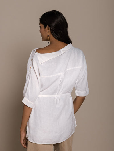 Releve Fashion Reistor White Let's Stay Home Top Ethical Designer Brand Sustainable Fashion Conscious Clothing Purchase with Purpose Shop for Good