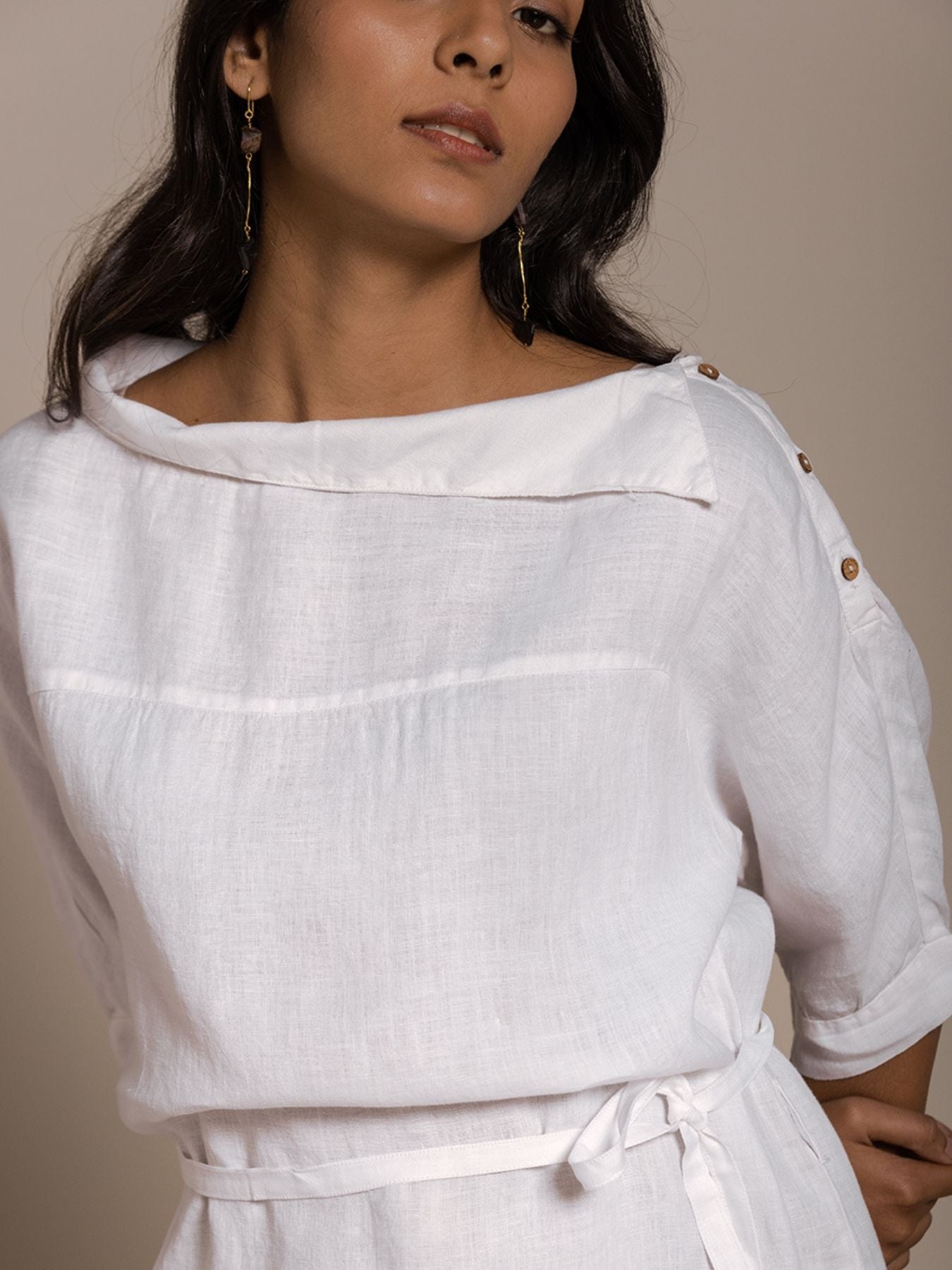 Releve Fashion Reistor White Let's Stay Home Top Ethical Designer Brand Sustainable Fashion Conscious Clothing Purchase with Purpose Shop for Good