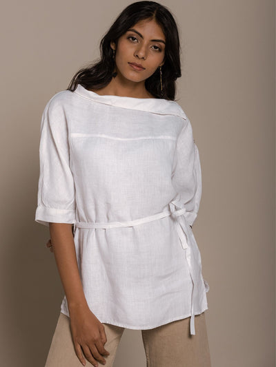 Releve Fashion Reistor White Let's Stay Home Top Ethical Designer Brand Sustainable Fashion Conscious Clothing Purchase with Purpose Shop for Good