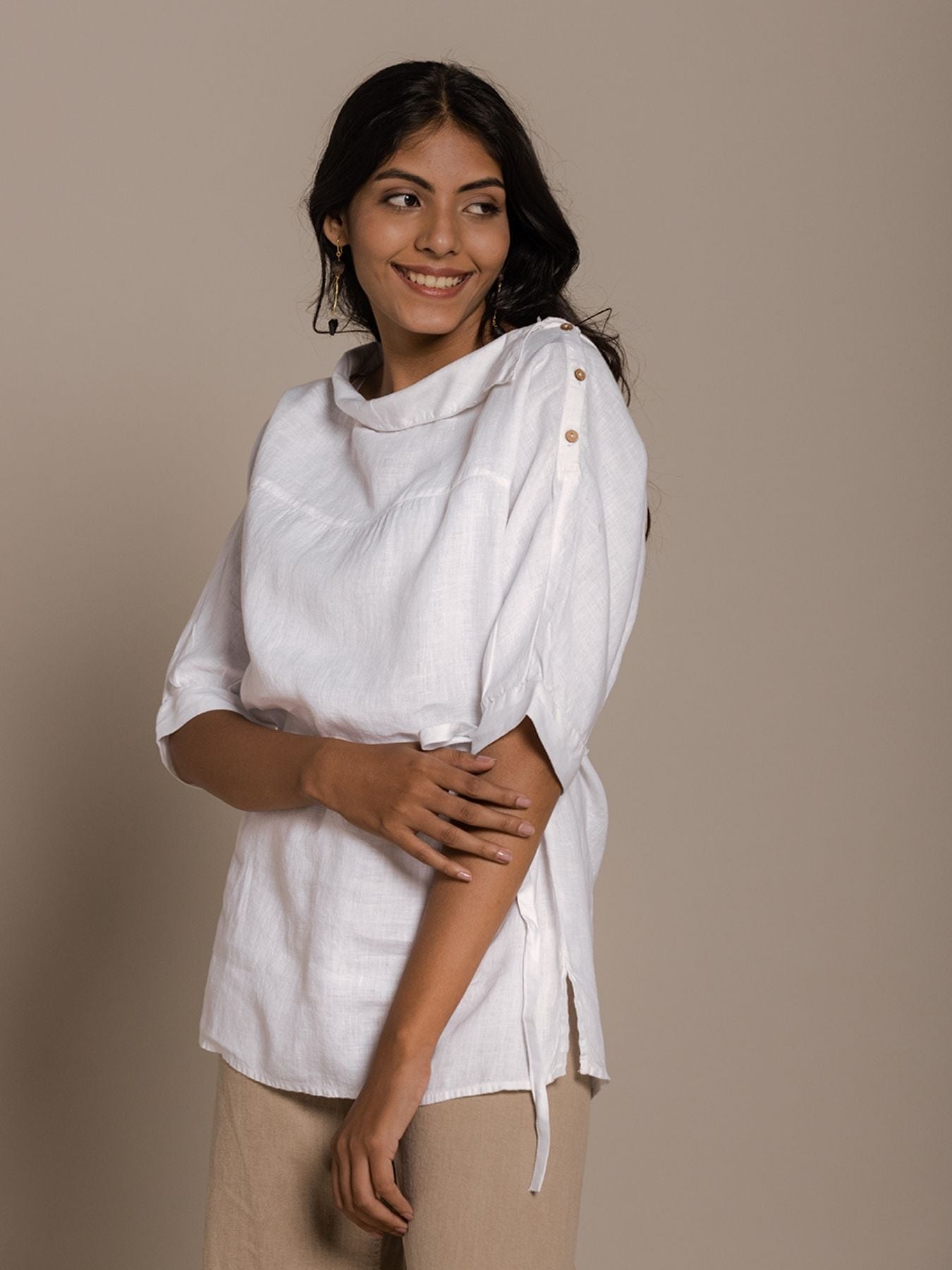 Releve Fashion Reistor White Let's Stay Home Top Ethical Designer Brand Sustainable Fashion Conscious Clothing Purchase with Purpose Shop for Good