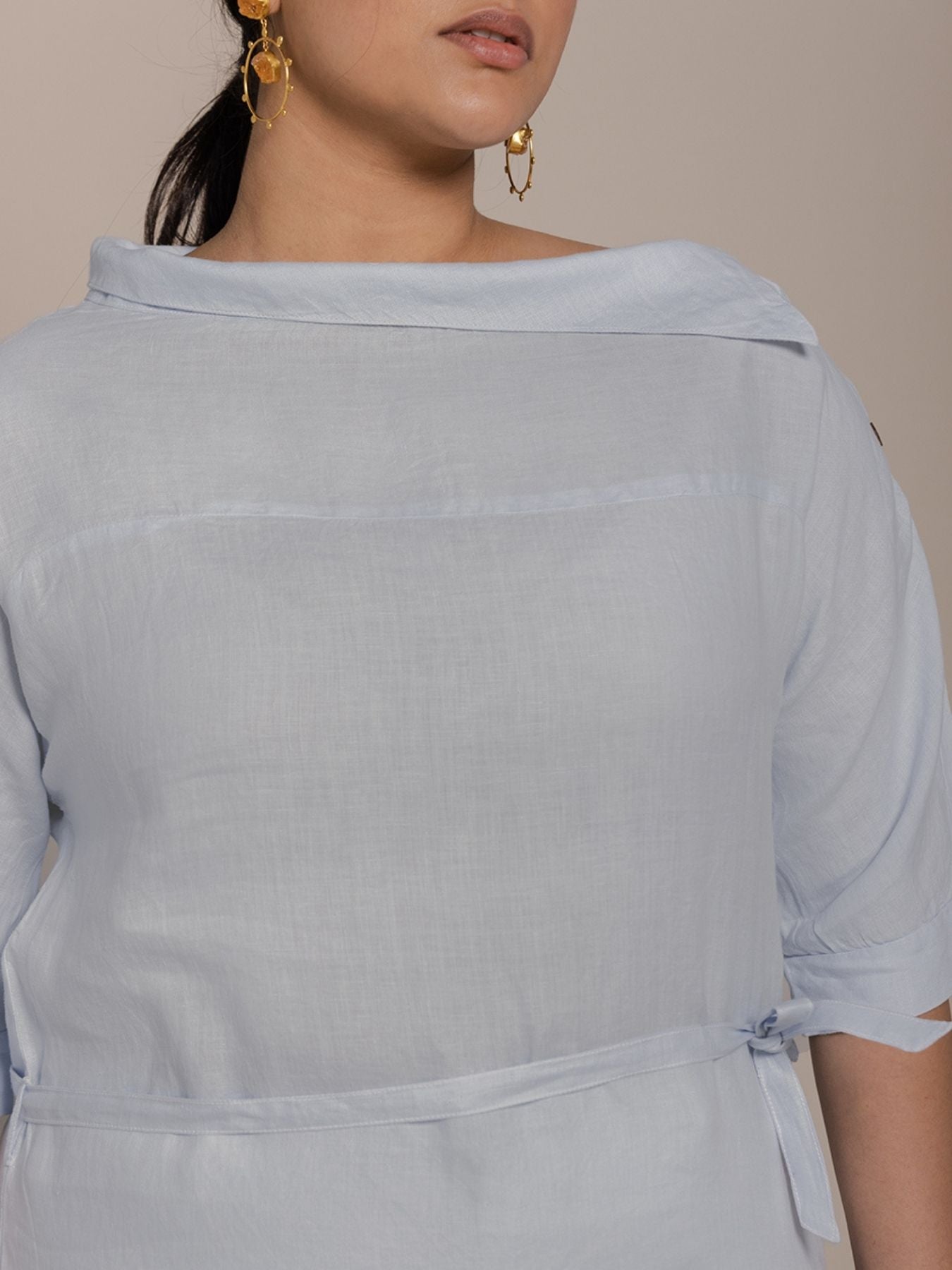 Releve Fashion Reistor Blue Let's Stay Home Top Ethical Designer Brand Sustainable Fashion Conscious Clothing Purchase with Purpose Shop for Good