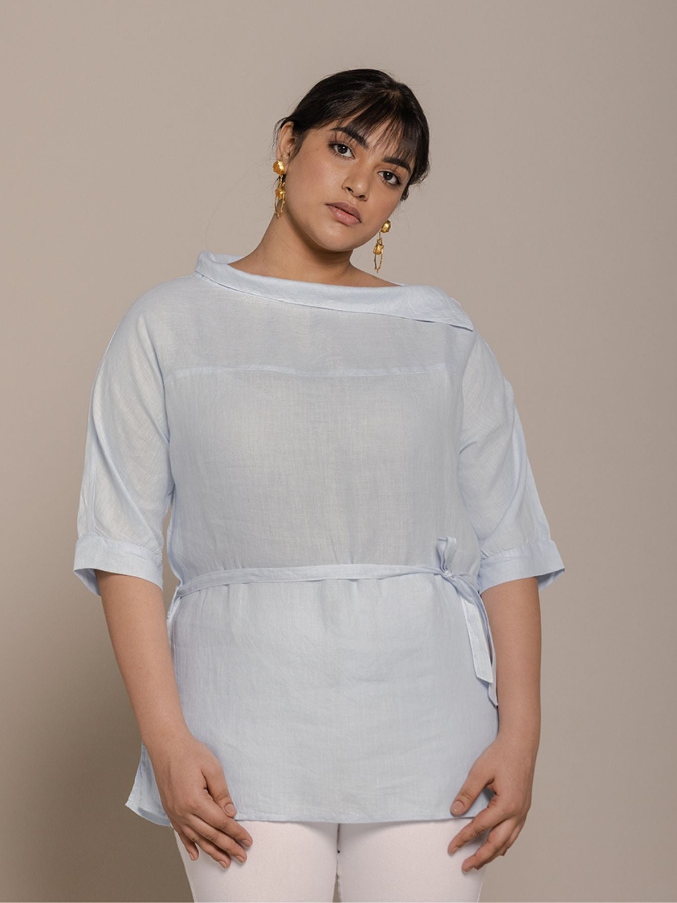 Releve Fashion Reistor Blue Let's Stay Home Top Ethical Designer Brand Sustainable Fashion Conscious Clothing Purchase with Purpose Shop for Good