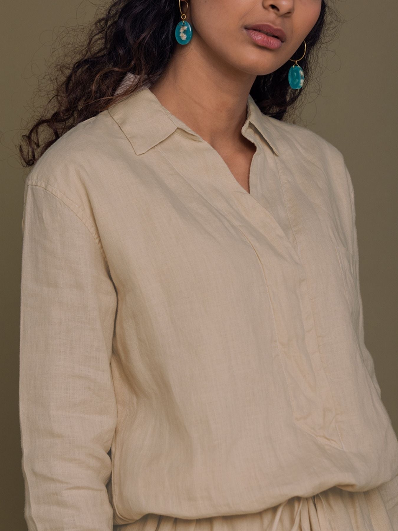 Releve Fashion Reistor Beige Meet Me by The Cliff Dress Ethical Designer Brand Sustainable Fashion Conscious Clothing Purchase with Purpose Shop for Good