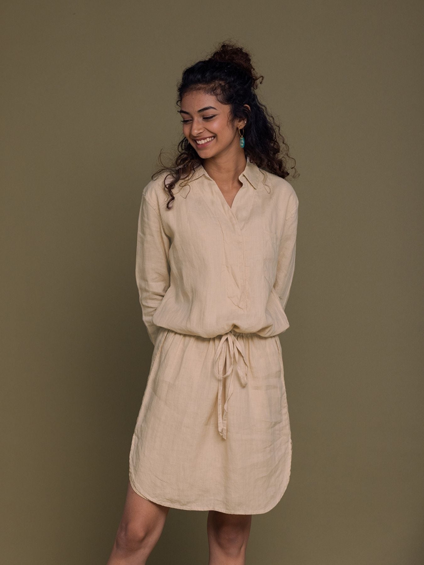Meet Me by the Cliff Dress, Sand Beige
