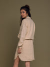 Releve Fashion Reistor Beige Meet Me by The Cliff Dress Ethical Designer Brand Sustainable Fashion Conscious Clothing Purchase with Purpose Shop for Good