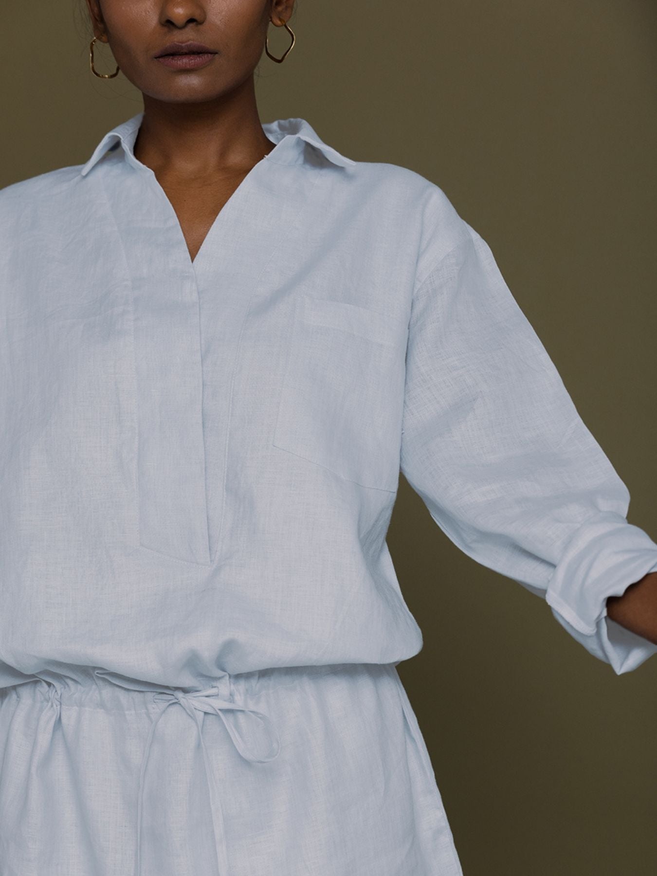 Releve Fashion Reistor Blue Meet Me by The Cliff Dress Ethical Designer Brand Sustainable Fashion Conscious Clothing Purchase with Purpose Shop for Good