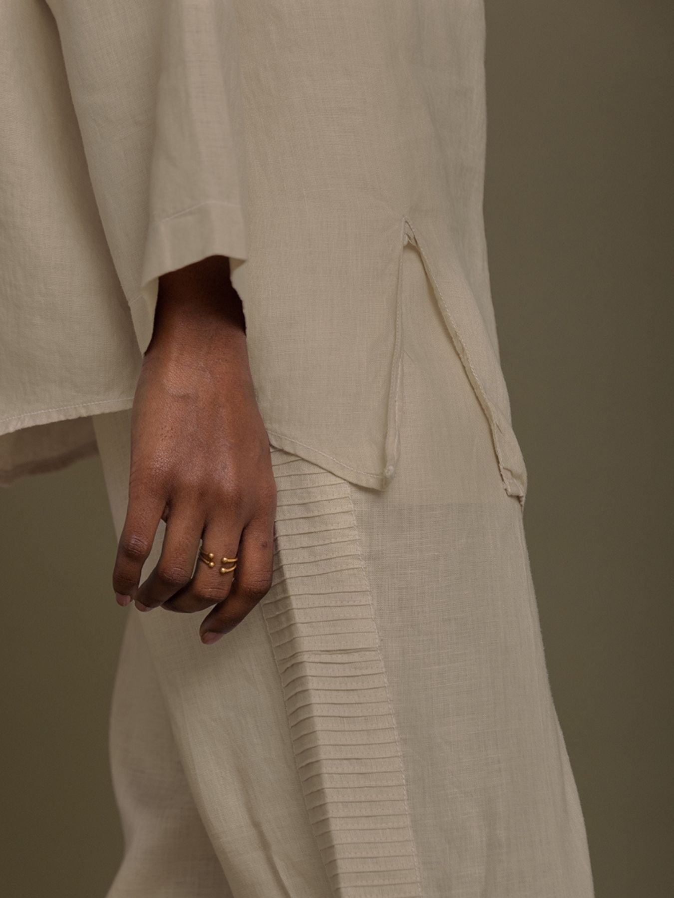 Releve Fashion Reistor Beige Moonstruck Nomad Pants Ethical Designer Brand Sustainable Fashion Conscious Clothing Purchase with Purpose Shop for Good