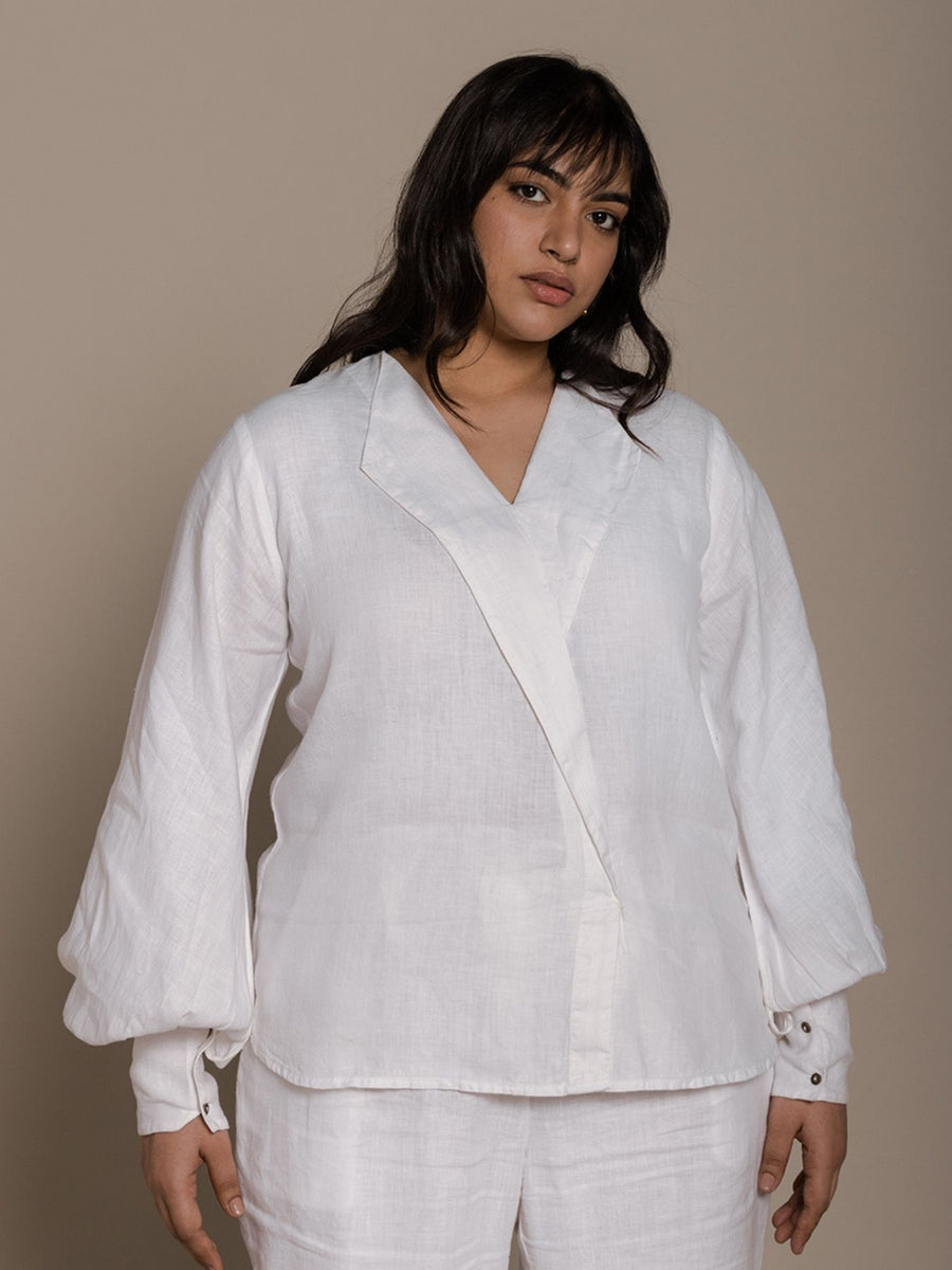 Releve Fashion Reistor White Poems in The Sky Top Ethical Designer Brand Sustainable Fashion Conscious Clothing Purchase with Purpose Shop for Good