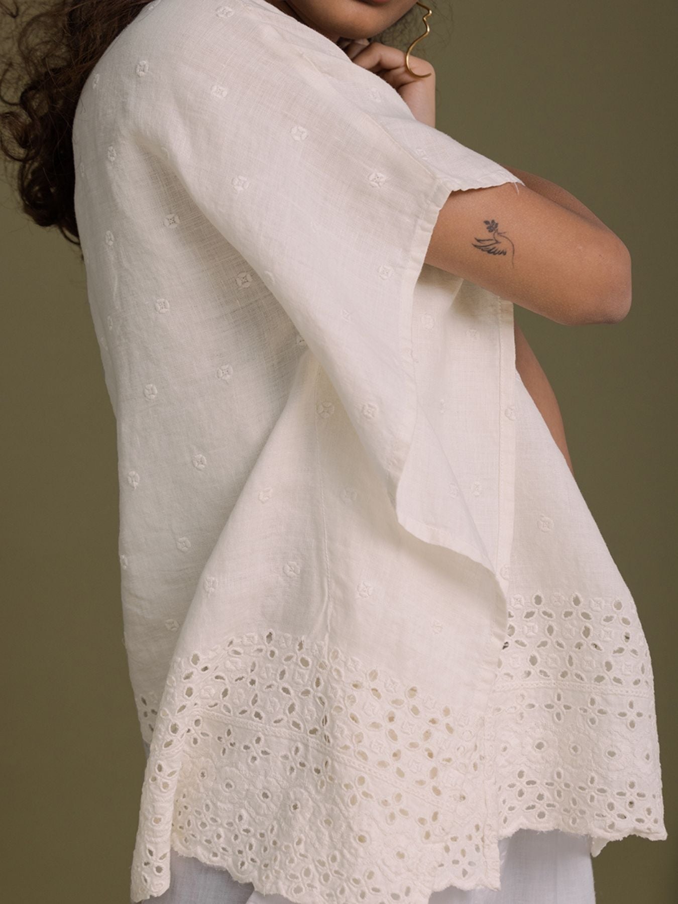 Releve Fashion Reistor White Popsicles Carousels Kaftan Ethical Designer Brand Sustainable Fashion Conscious Clothing Purchase with Purpose Shop for Good