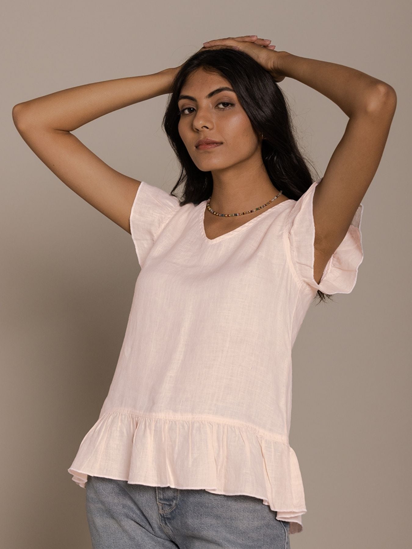 Releve Fashion Reistor Pink Sipping on Summer Top Ethical Designer Brand Sustainable Fashion Conscious Clothing Purchase with Purpose Shop for Good