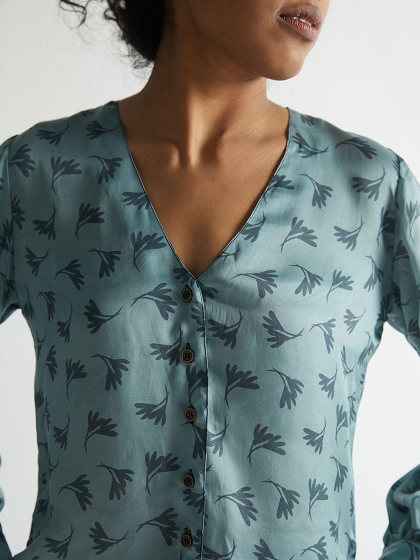 Releve Fashion Reistor Starry Skies Top Falling Leaves Print Ethical Designer Brand Sustainable Fashion Conscious Clothing Purchase with Purpose Shop for Good