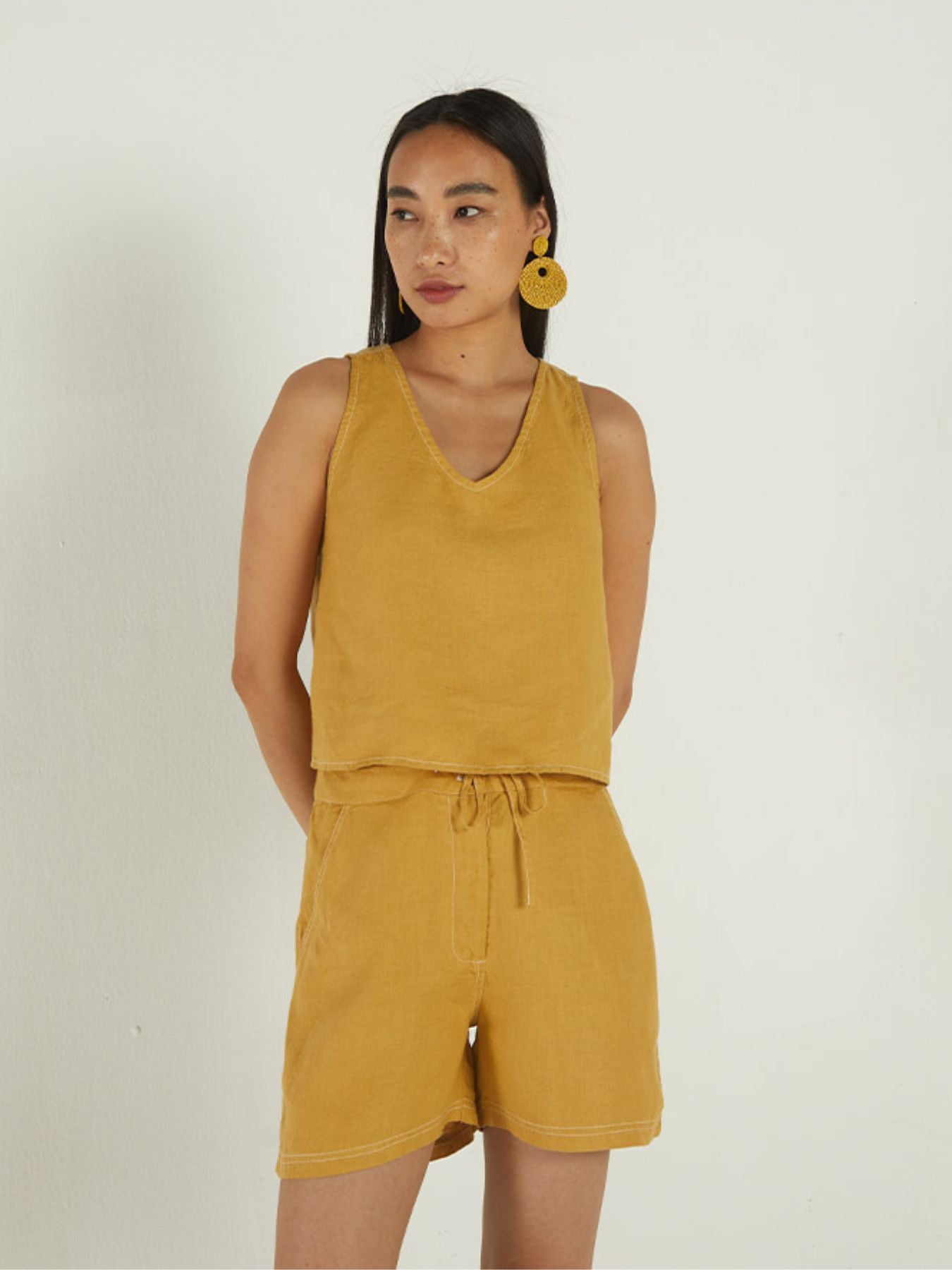 Releve Fashion Reistor Sunkissed Saltwater Shorts Tuscan Sun Ethical Designer Brand Sustainable Fashion Conscious Clothing Purchase with Purpose Shop for Good