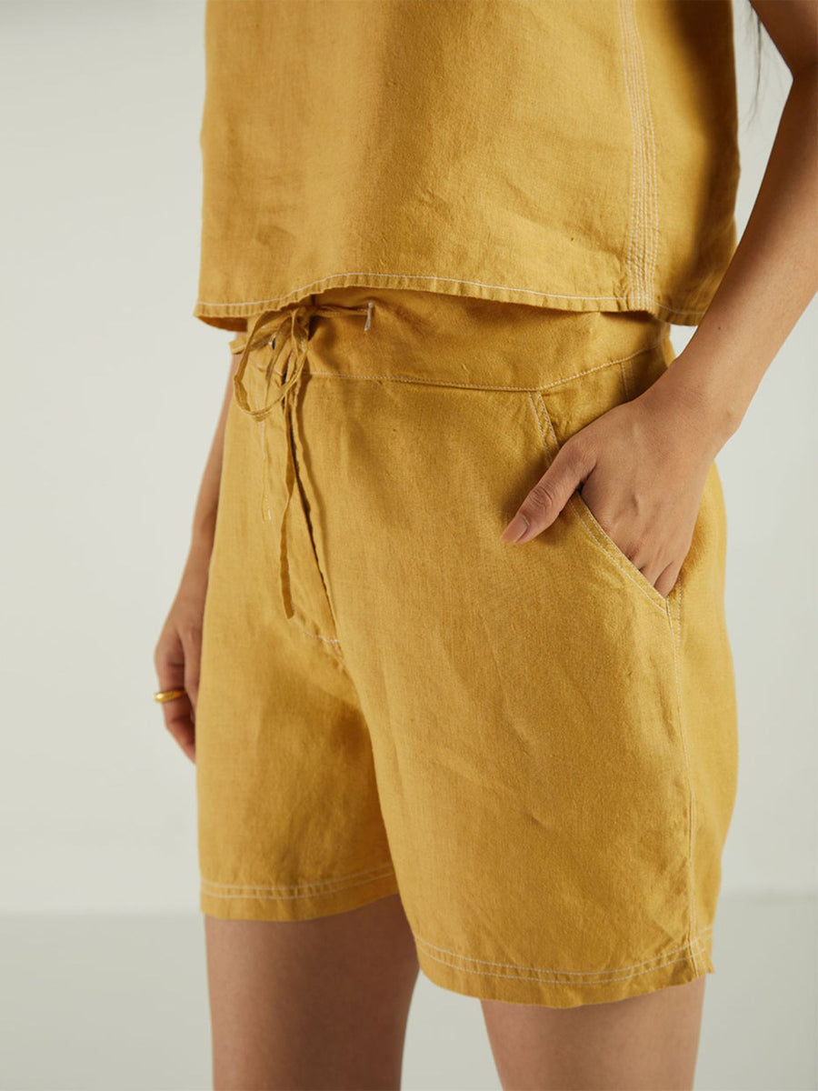 Releve Fashion Reistor Sunkissed Saltwater Shorts Tuscan Sun Ethical Designer Brand Sustainable Fashion Conscious Clothing Purchase with Purpose Shop for Good