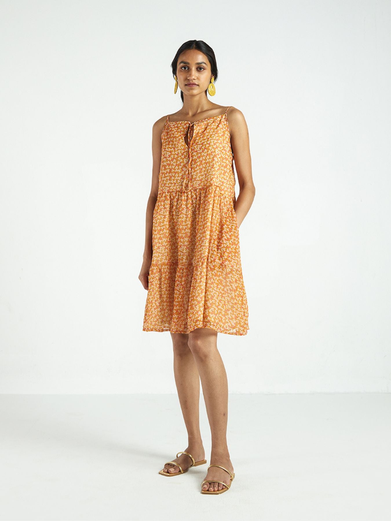 Releve Fashion Reistor Sunset to Sunrise Dress Dizzy Mustard Ethical Designer Brand Sustainable Fashion Conscious Clothing Purchase with Purpose Shop for Good