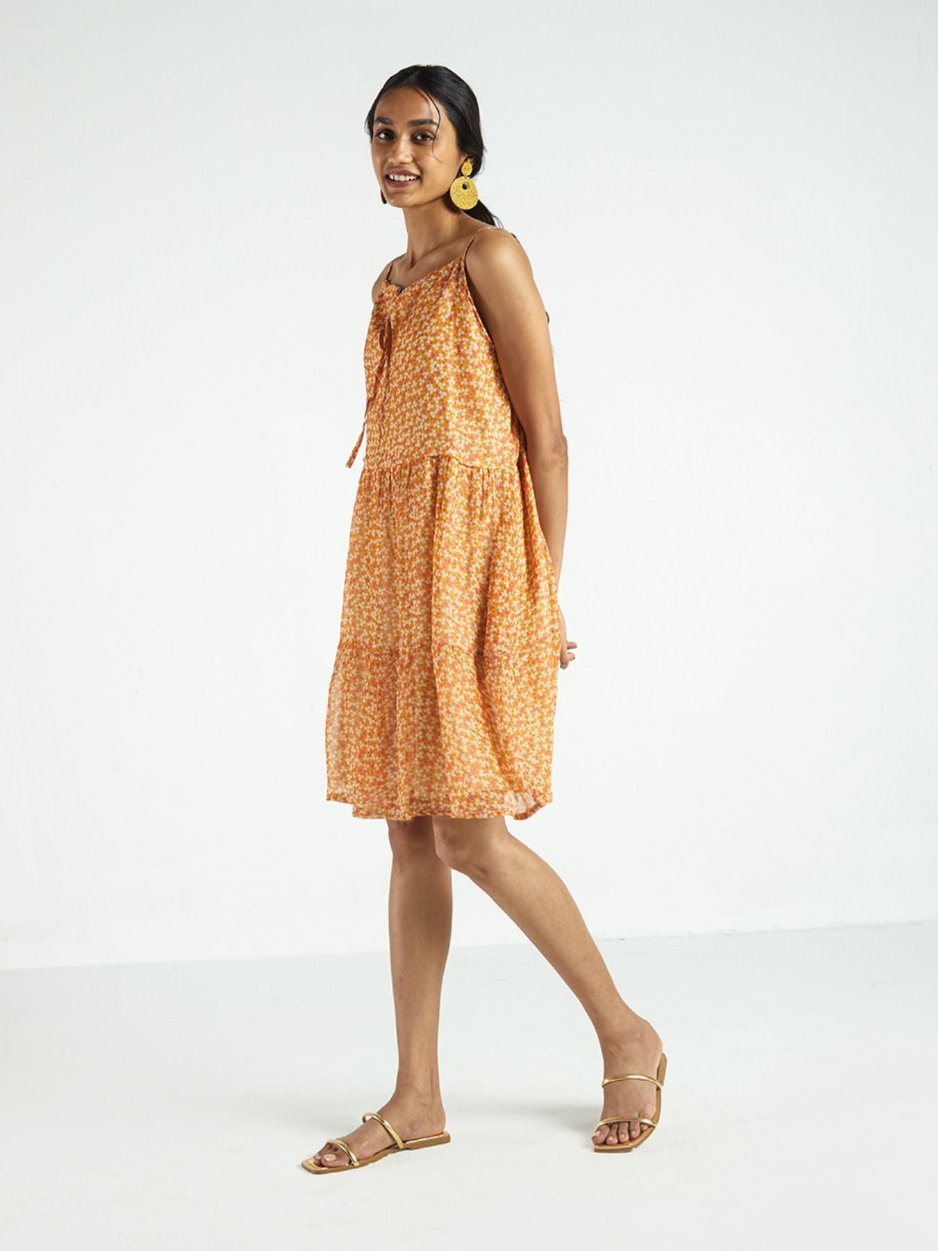 Releve Fashion Reistor Sunset to Sunrise Dress Dizzy Mustard Ethical Designer Brand Sustainable Fashion Conscious Clothing Purchase with Purpose Shop for Good