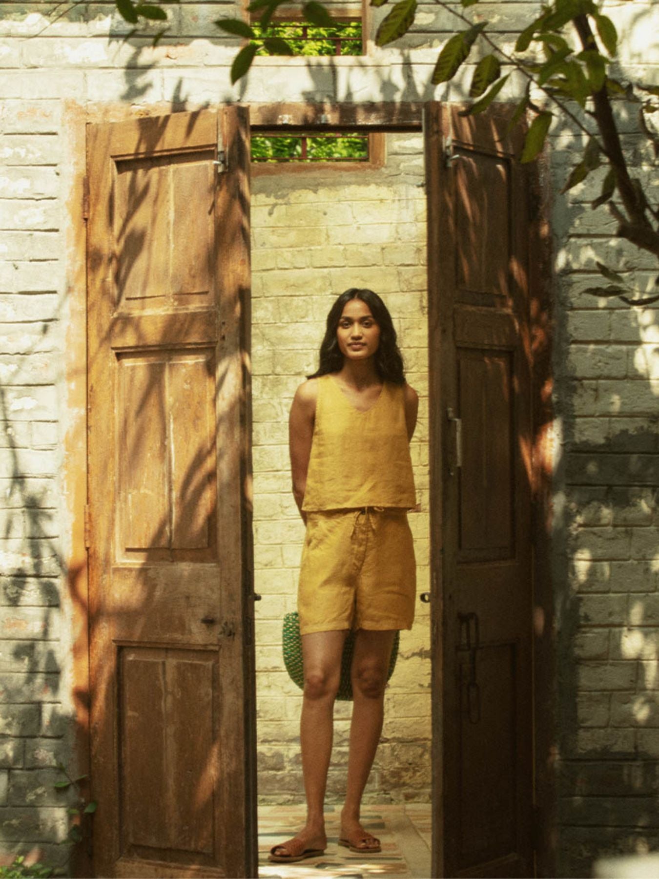 Releve Fashion Reistor Sunshine On My Back Top Tuscan Sun Ethical Designer Brand Sustainable Fashion Conscious Clothing Purchase with Purpose Shop for Good