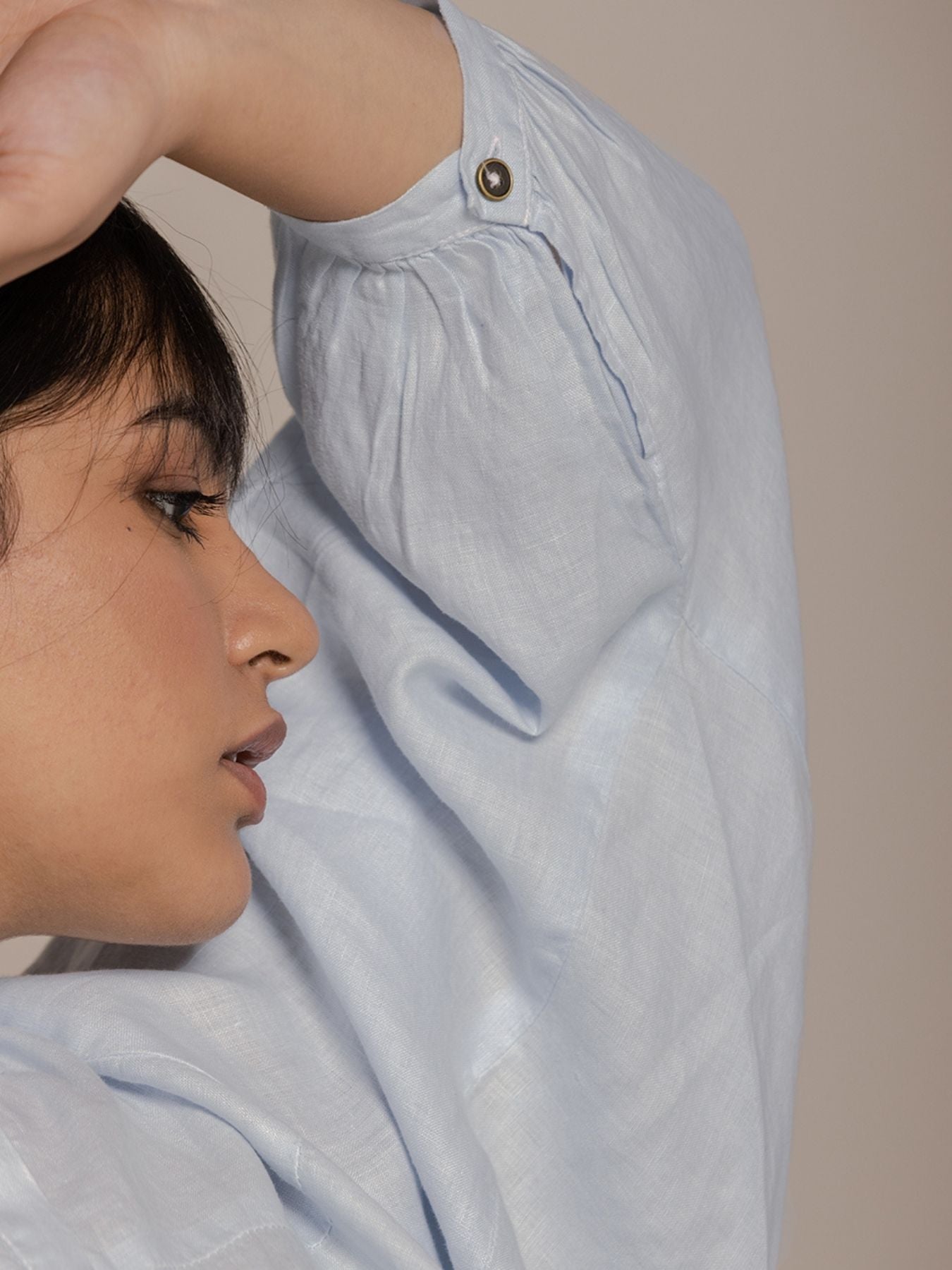 Releve Fashion Reistor Blue The Afternoon Thunderstorm Shirt Ethical Designer Brand Sustainable Fashion Conscious Clothing Purchase with Purpose Shop for Good