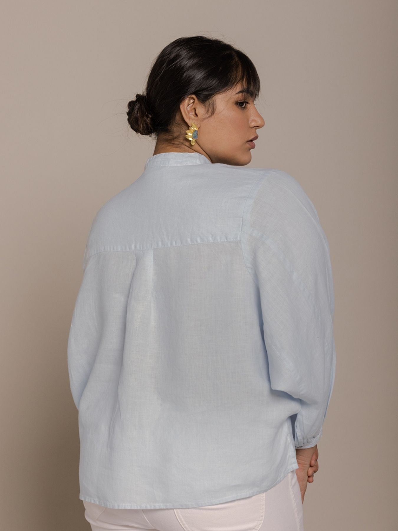 Releve Fashion Reistor Blue The Afternoon Thunderstorm Shirt Ethical Designer Brand Sustainable Fashion Conscious Clothing Purchase with Purpose Shop for Good