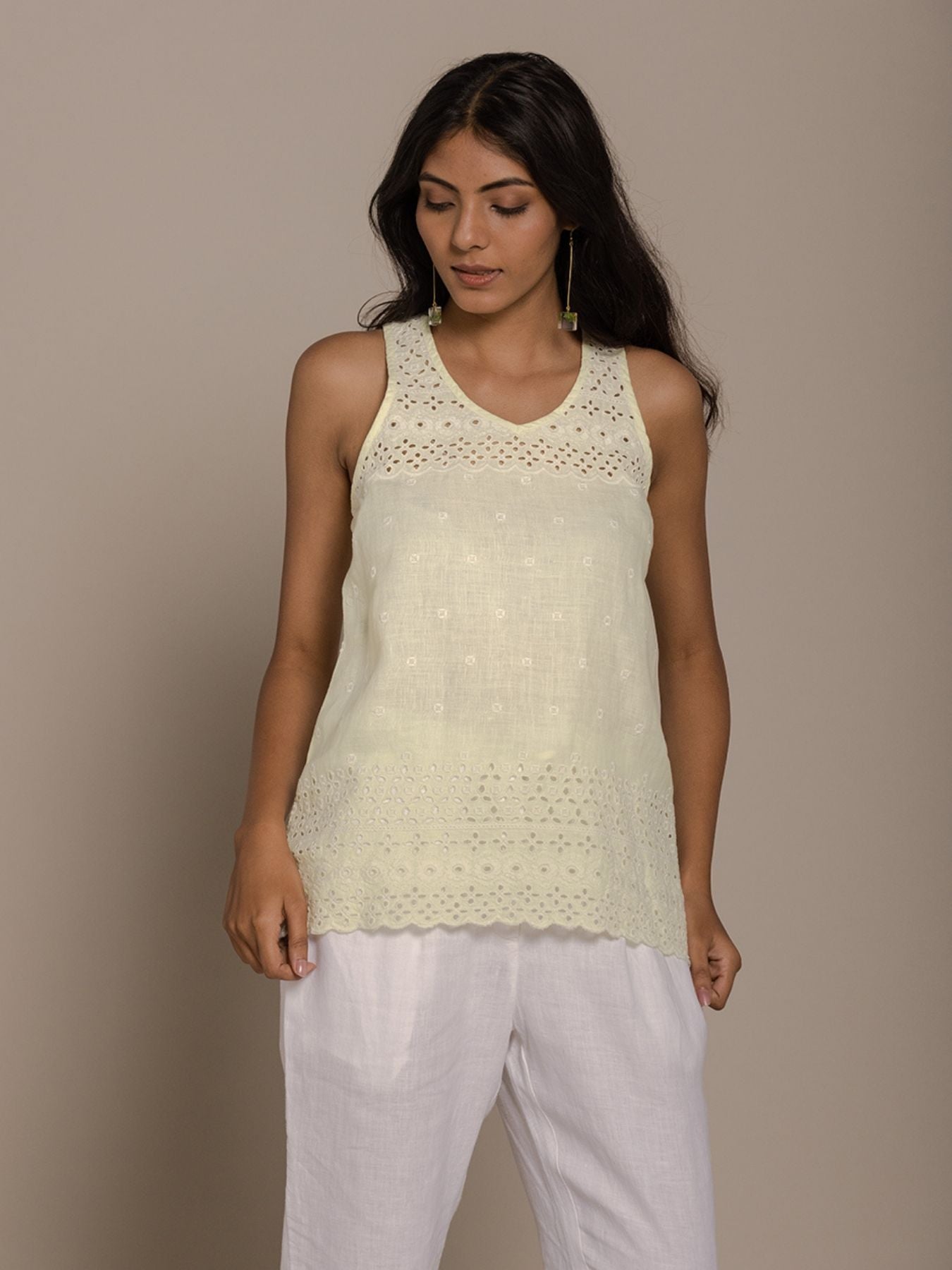 Releve Fashion Reistor Lemon The Beach Shack Tank Shirt Ethical Designer Brand Sustainable Fashion Conscious Clothing Purchase with Purpose Shop for Good