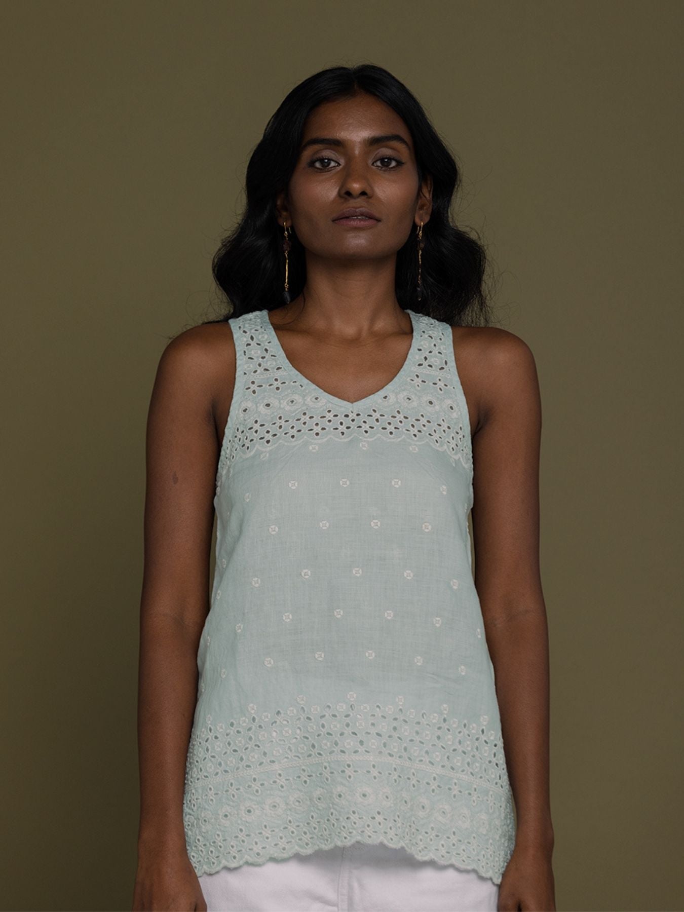 Releve Fashion Reistor Mint The Beach Shack Tank Shirt Mint Ethical Designer Brand Sustainable Fashion Conscious Clothing Purchase with Purpose Shop for Good