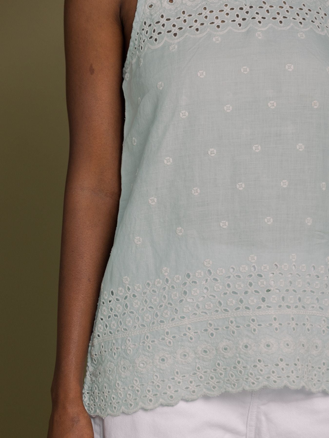 Releve Fashion Reistor Mint The Beach Shack Tank Shirt Mint Ethical Designer Brand Sustainable Fashion Conscious Clothing Purchase with Purpose Shop for Good