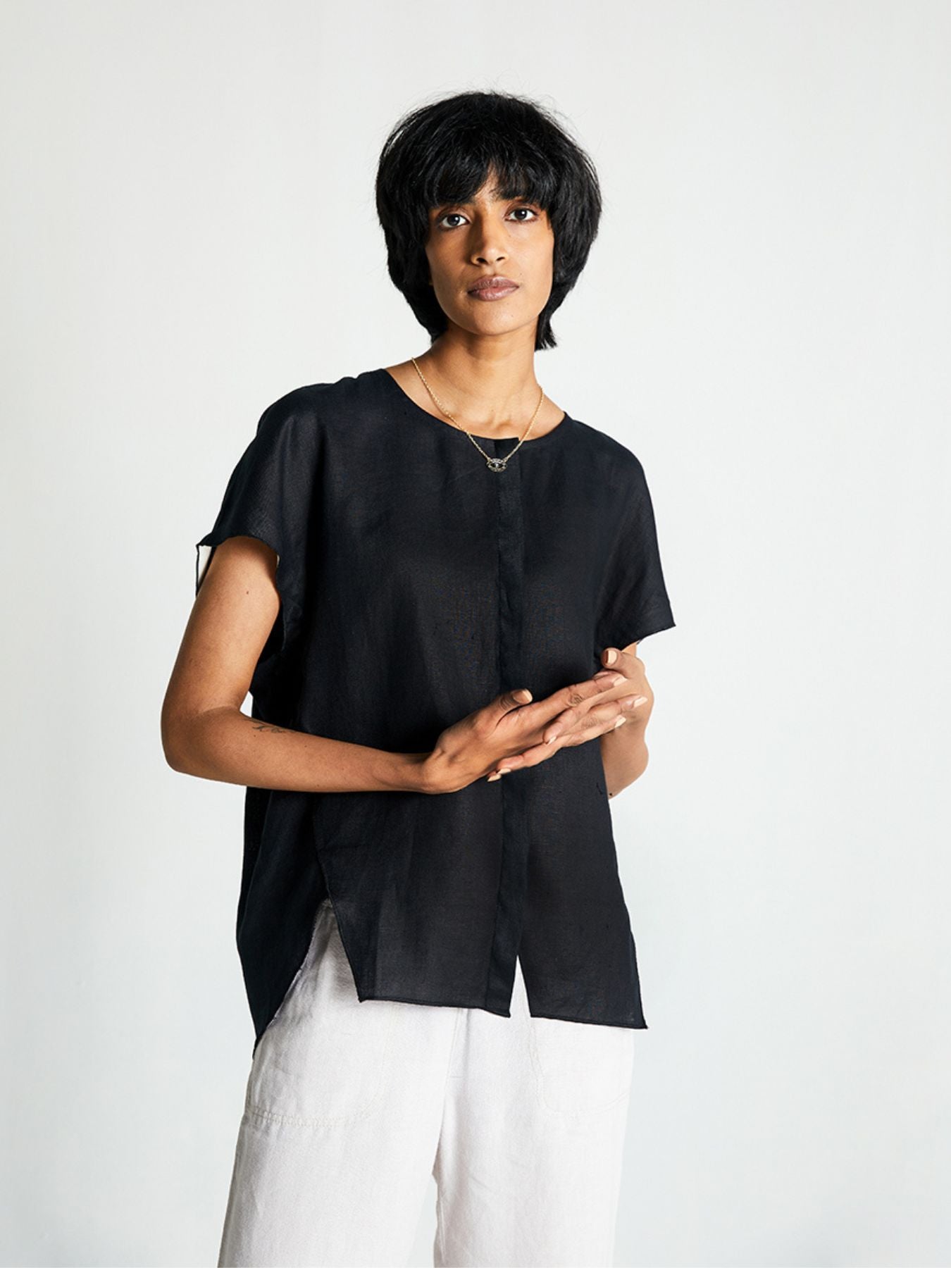Releve Fashion Reistor The Black Box Top Black Ethical Designer Brand Sustainable Fashion Conscious Clothing Purchase with Purpose Shop for Good