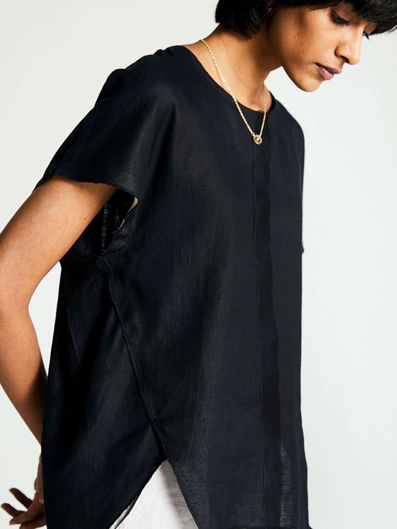 Releve Fashion Reistor The Black Box Top Black Ethical Designer Brand Sustainable Fashion Conscious Clothing Purchase with Purpose Shop for Good