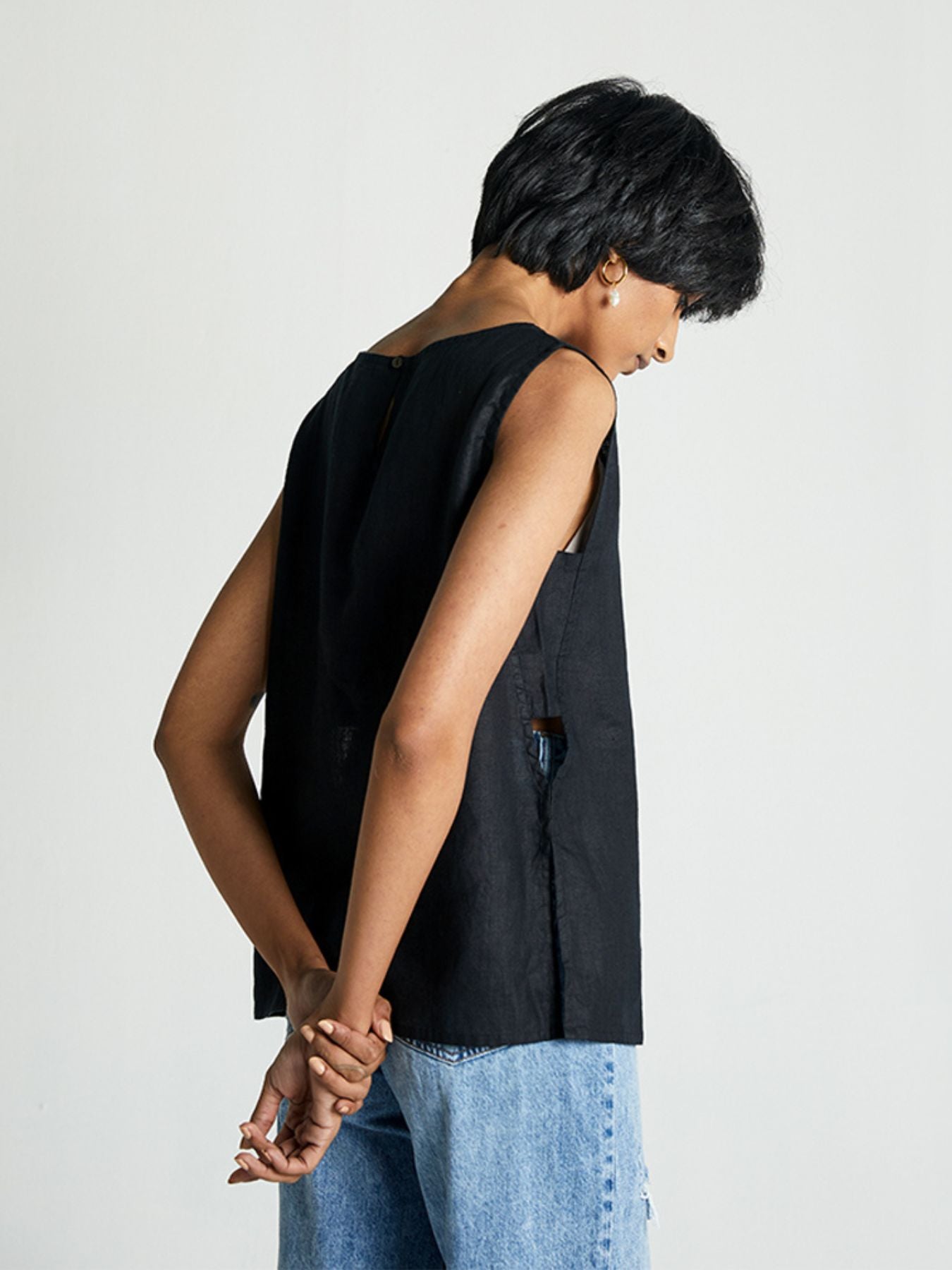 Releve Fashion Reistor The Black in Business Top Black Ethical Designer Brand Sustainable Fashion Conscious Clothing Purchase with Purpose Shop for Good