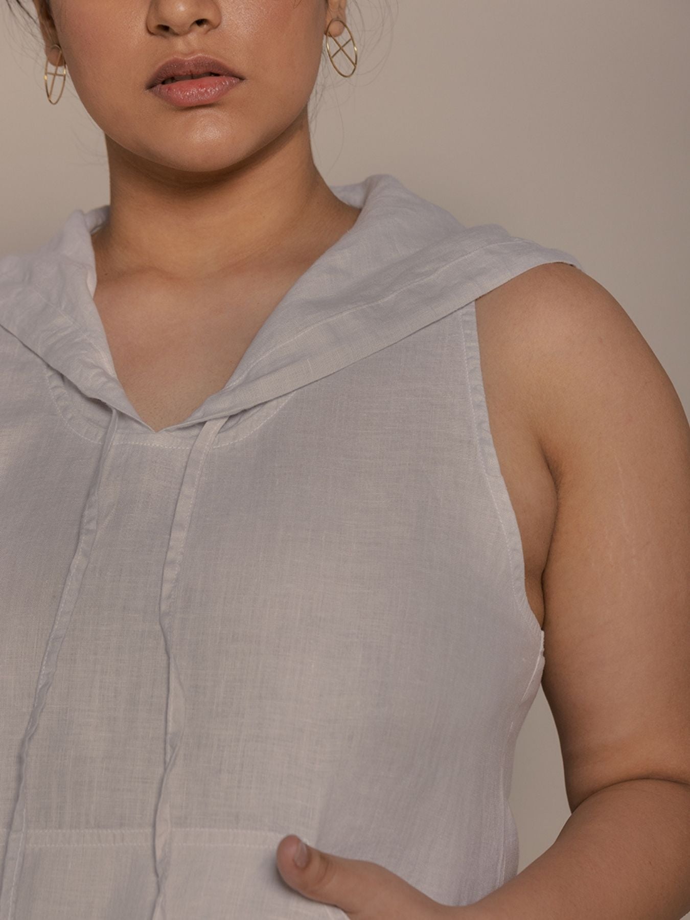 Releve Fashion Reistor Grey The Coastal Drive Sleeveless Hoodie Ethical Designer Brand Sustainable Fashion Conscious Clothing Purchase with Purpose Shop for Good