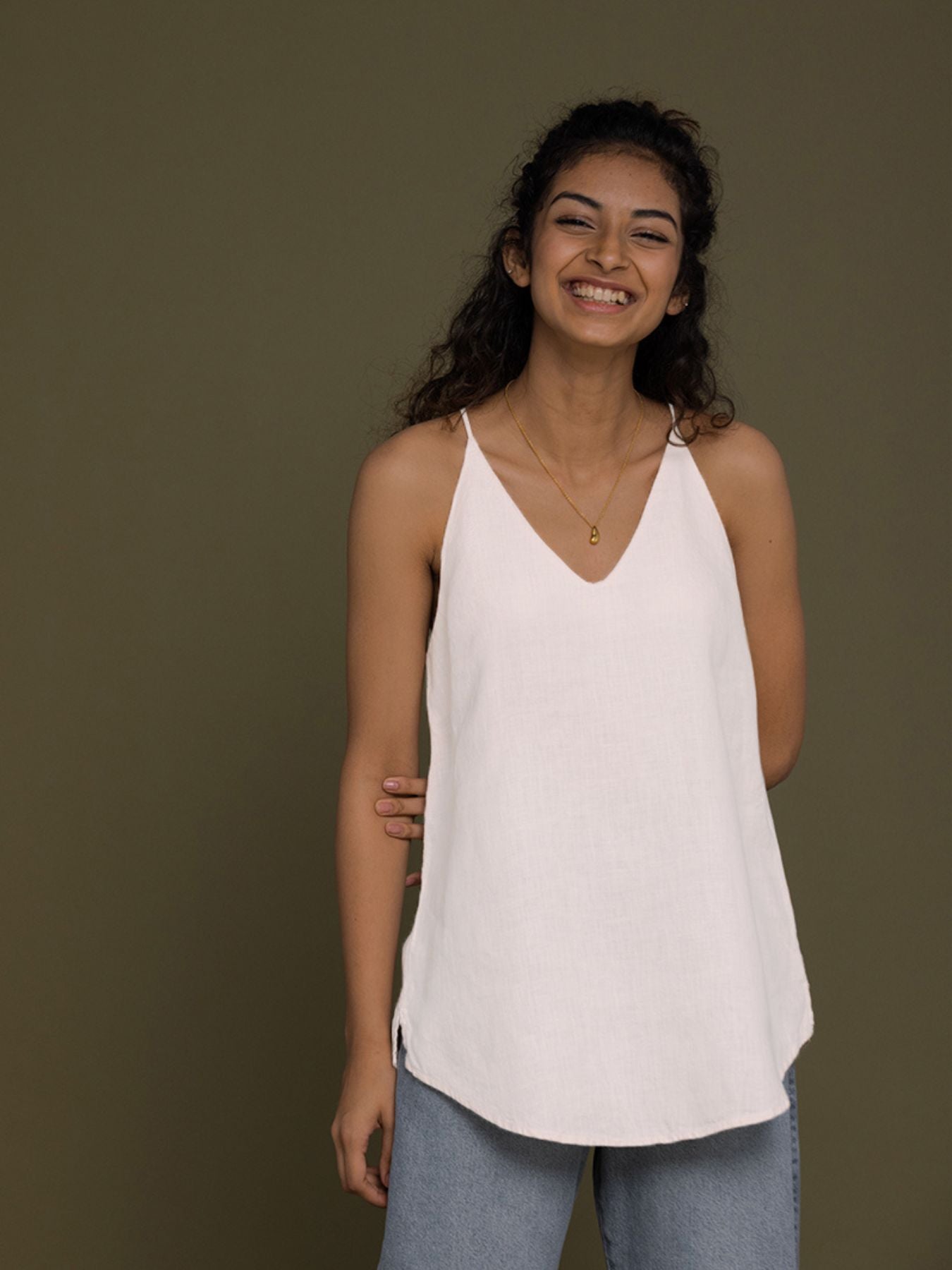 Releve Fashion Reistor The Endless Sunday Top White Ethical Designer Brand Sustainable Fashion Conscious Clothing Purchase with Purpose Shop for Good