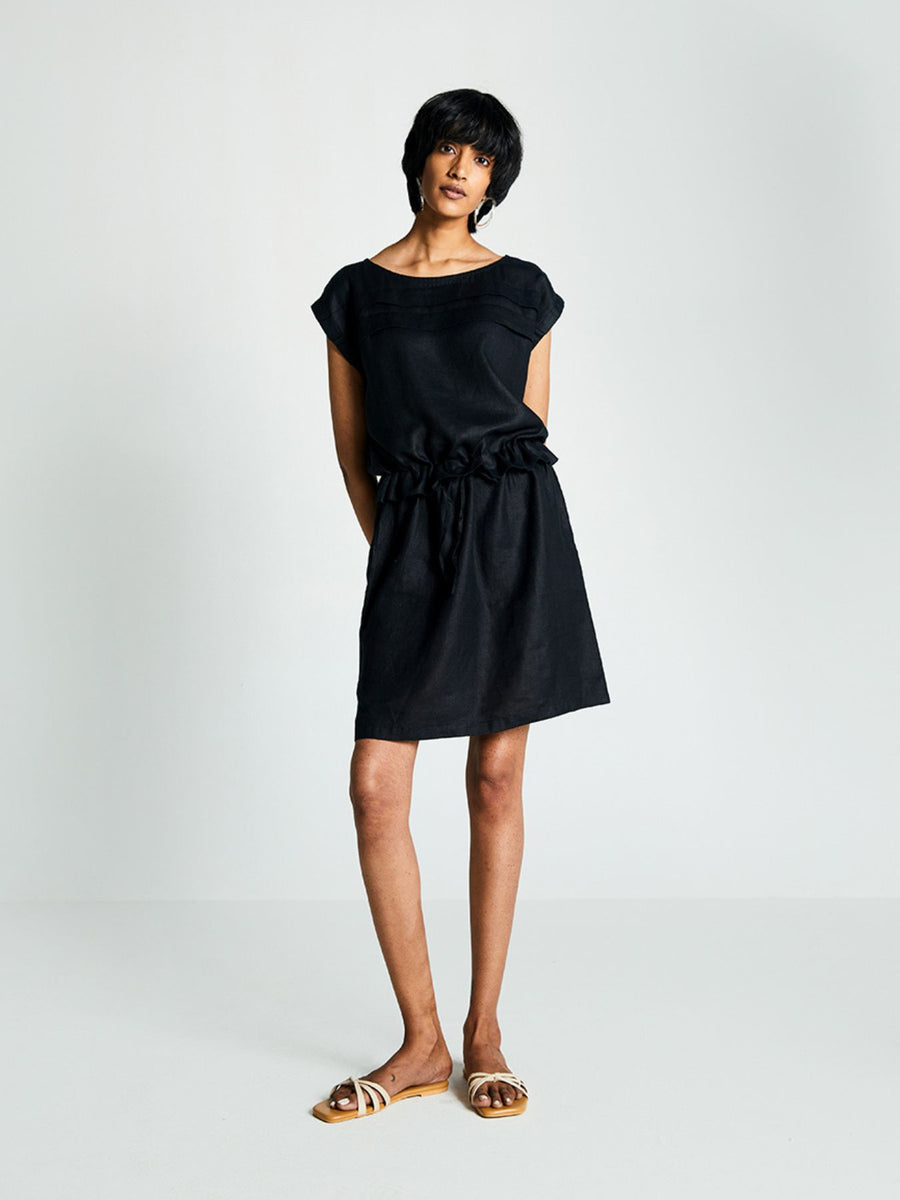 Releve Fashion Reistor Let’s Do Drinks Dress Black Ethical Designer Brand Sustainable Fashion Conscious Clothing Purchase with Purpose Shop for Good