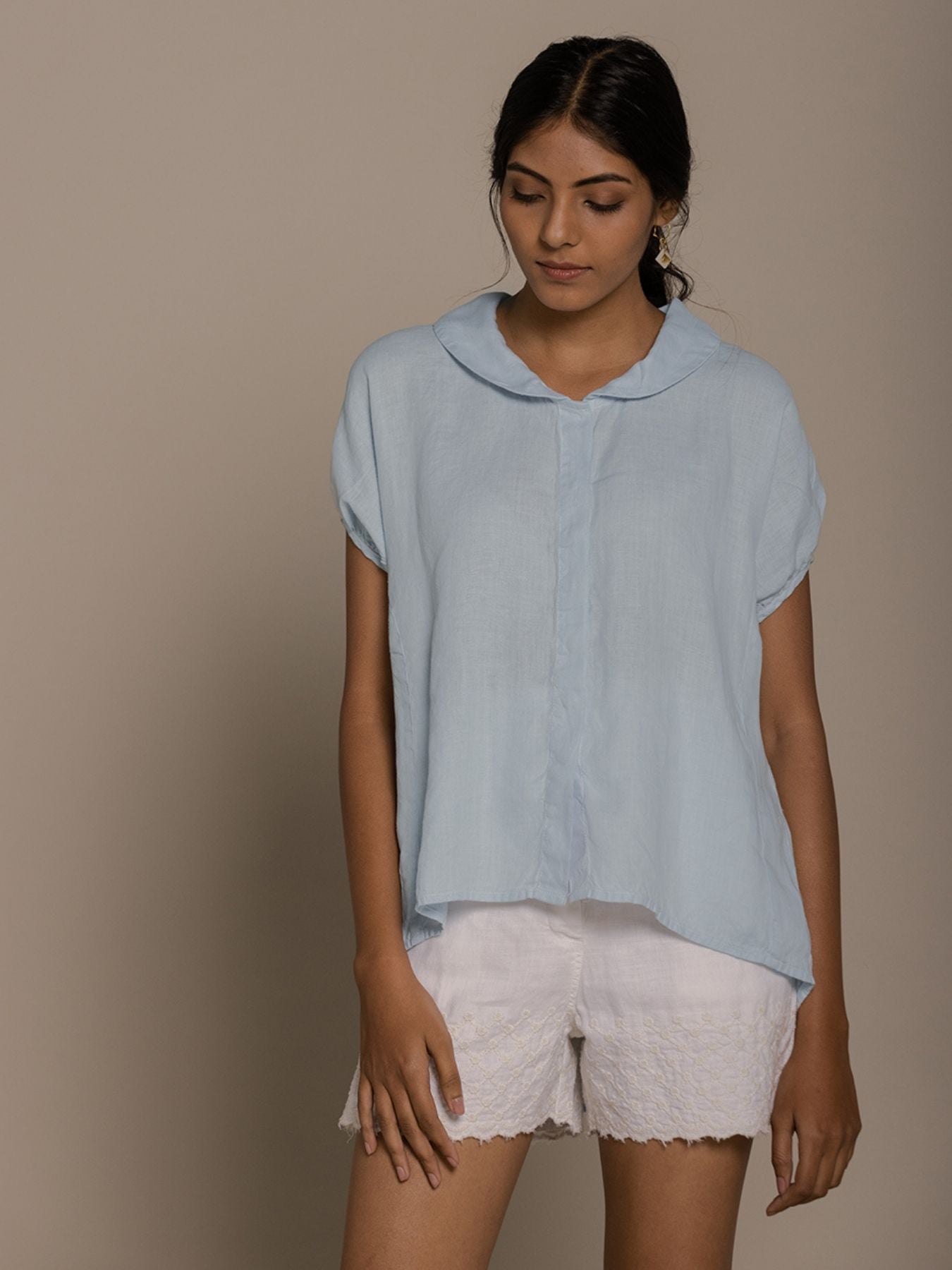 Releve Fashion Reistor Blue The Morning Coffee Run Shirt Ethical Designer Brand Sustainable Fashion Conscious Clothing Purchase with Purpose Shop for Good