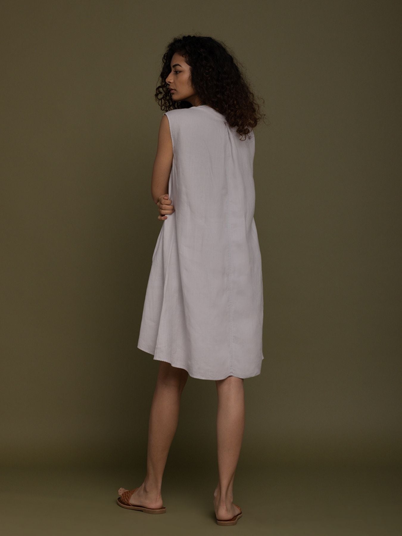 Releve Fashion Reistor Grey The Musical Dusk Sleeveless Dress Ethical Designer Brand Sustainable Fashion Conscious Clothing Purchase with Purpose Shop for Good