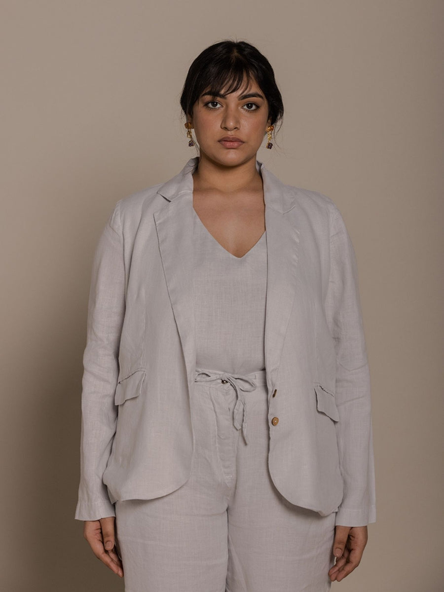 Releve Fashion Reistor Grey The She's Everything Blazer Ethical Designer Brand Sustainable Fashion Conscious Clothing Purchase with Purpose Shop for Good